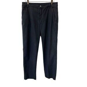 Peruvian Connection Black Lyocell Blend Straight Leg High Rise Ankle Pants 10